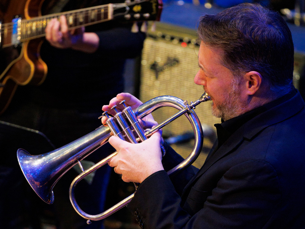 Eddie jamming on the flugel